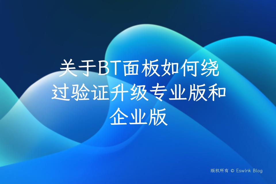 关于BT面板如何绕过验证升级专业版和企业版插图