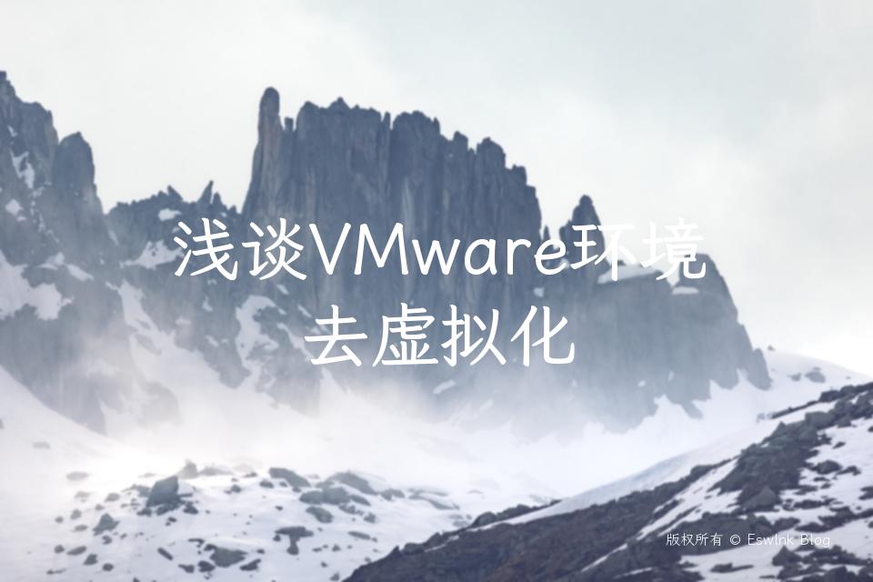 浅谈VMware环境去虚拟化插图