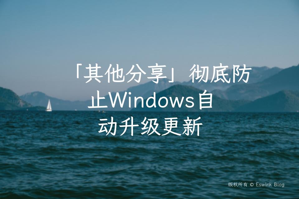 「其他分享」彻底防止Windows自动升级更新插图