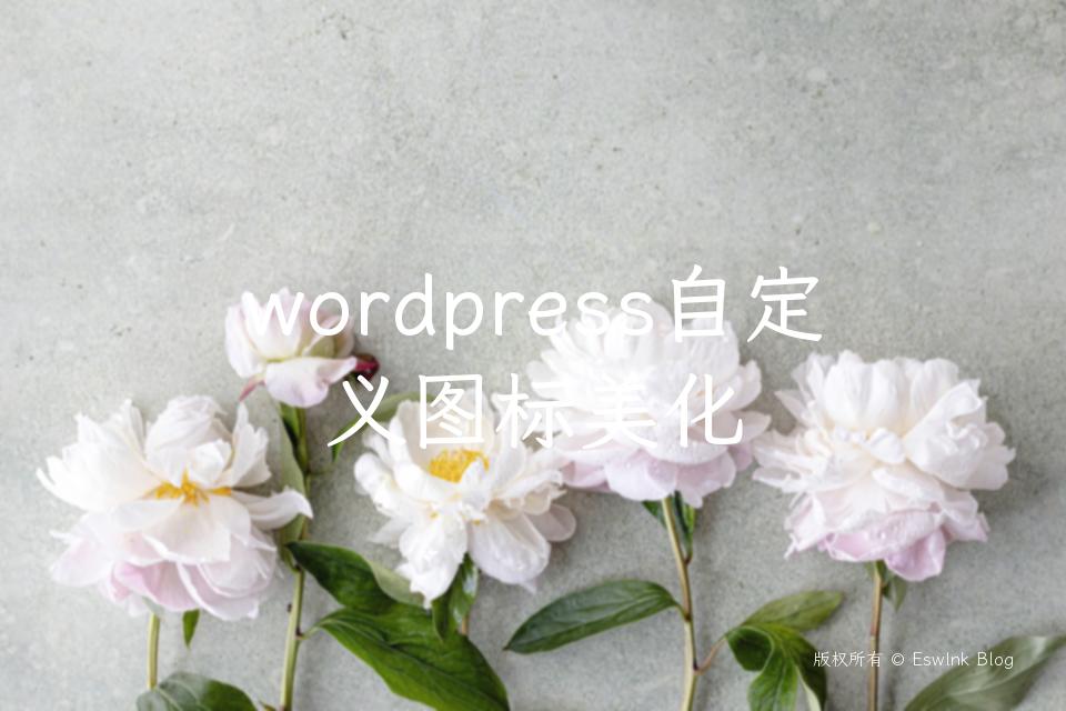 wordpress自定义图标美化插图